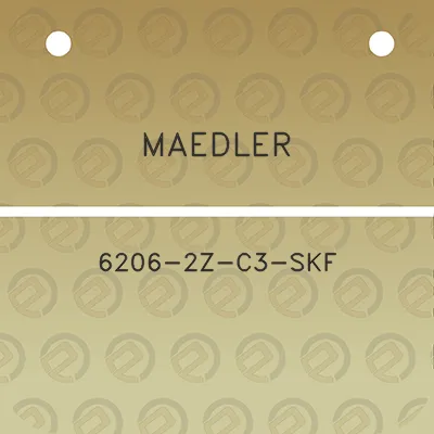 maedler-6206-2z-c3-skf