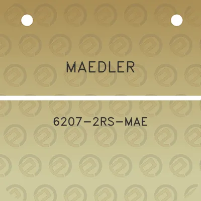 maedler-6207-2rs-mae