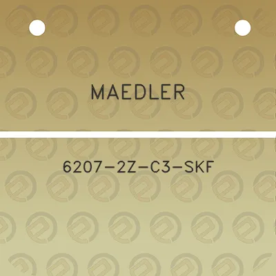 maedler-6207-2z-c3-skf