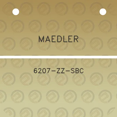 maedler-6207-zz-sbc