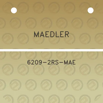 maedler-6209-2rs-mae