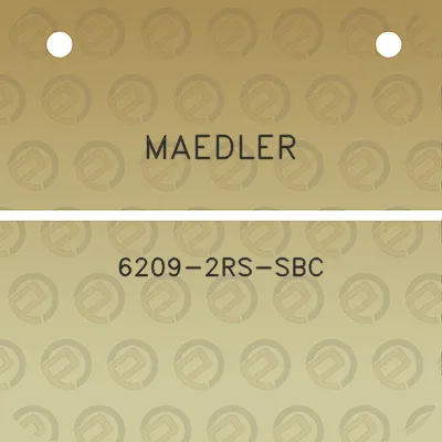 maedler-6209-2rs-sbc