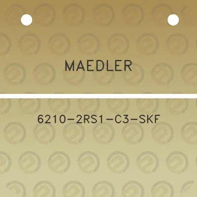 maedler-6210-2rs1-c3-skf