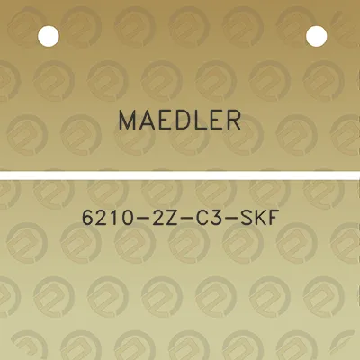 maedler-6210-2z-c3-skf