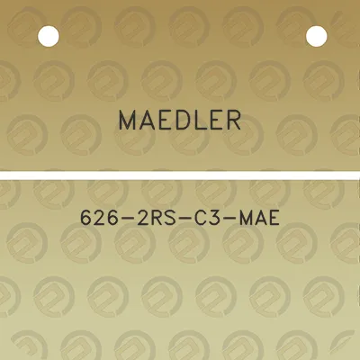 maedler-626-2rs-c3-mae