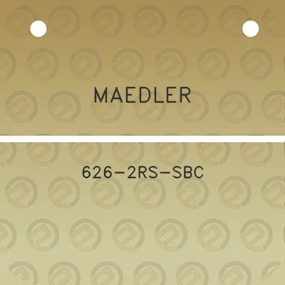 maedler-626-2rs-sbc