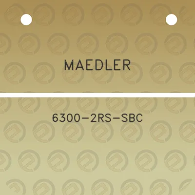 maedler-6300-2rs-sbc