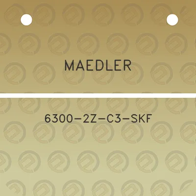 maedler-6300-2z-c3-skf