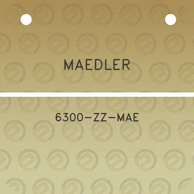 maedler-6300-zz-mae