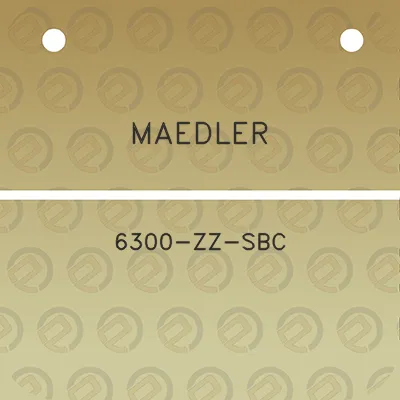 maedler-6300-zz-sbc