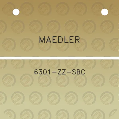 maedler-6301-zz-sbc