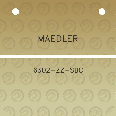 maedler-6302-zz-sbc