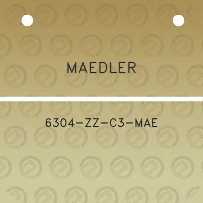 maedler-6304-zz-c3-mae