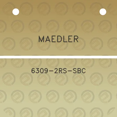 maedler-6309-2rs-sbc