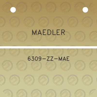 maedler-6309-zz-mae