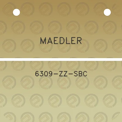 maedler-6309-zz-sbc