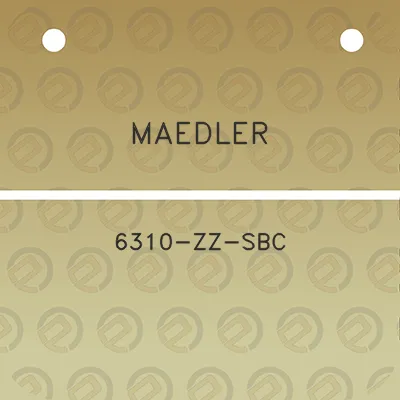 maedler-6310-zz-sbc