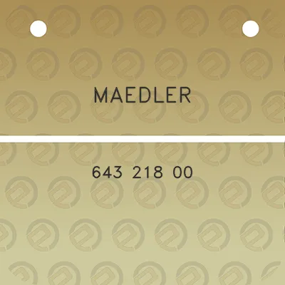 maedler-643-218-00