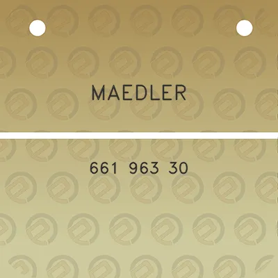 maedler-661-963-30