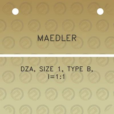 maedler-dza-size-1-type-b-i11