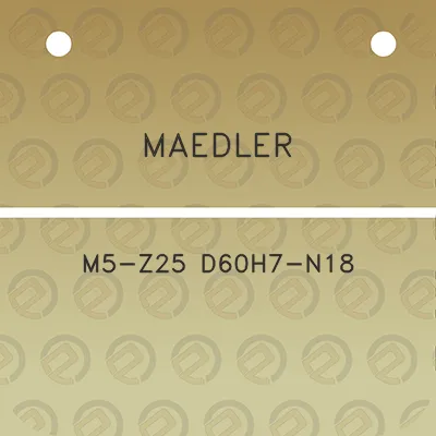 maedler-m5-z25-d60h7-n18