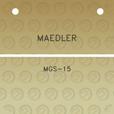 maedler-mgs-15