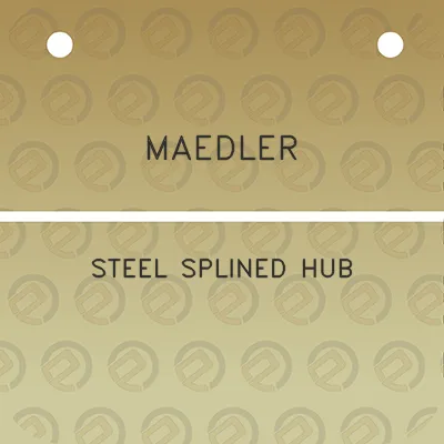 maedler-steel-splined-hub