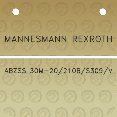 mannesmann-rexroth-abzss-30m-20210bs309v