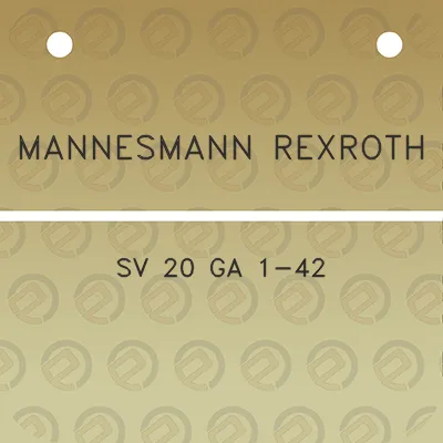 mannesmann-rexroth-sv-20-ga-1-42