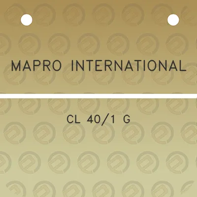 mapro-international-cl-401-g