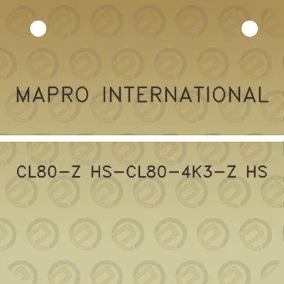 mapro-international-cl80-z-hs-cl80-4k3-z-hs