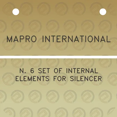 mapro-international-n-6-set-of-internal-elements-for-silencer