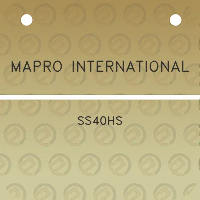 mapro-international-ss40hs