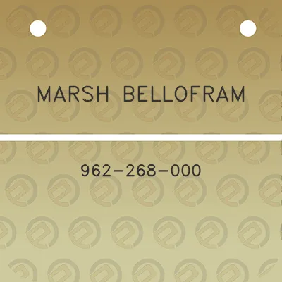 marsh-bellofram-962-268-000