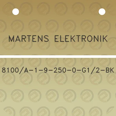 martens-elektronik-8100a-1-9-250-0-g12-bk