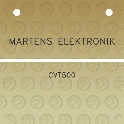 martens-elektronik-cvt500