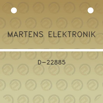 martens-elektronik-d-22885