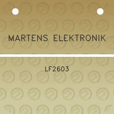 martens-elektronik-lf2603