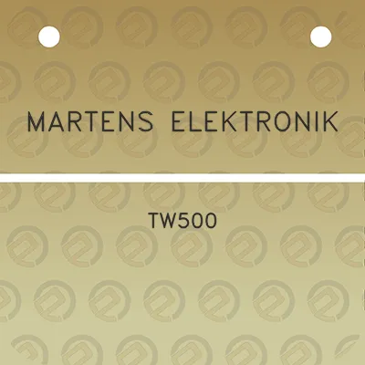 martens-elektronik-tw500