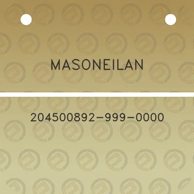 masoneilan-204500892-999-0000