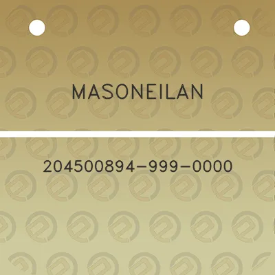 masoneilan-204500894-999-0000