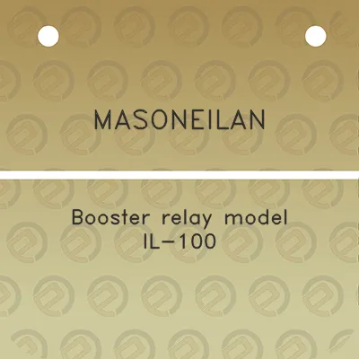 masoneilan-booster-relay-model-il-100