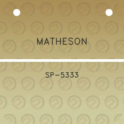 matheson-sp-5333