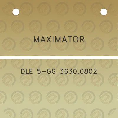 maximator-dle-5-gg-36300802