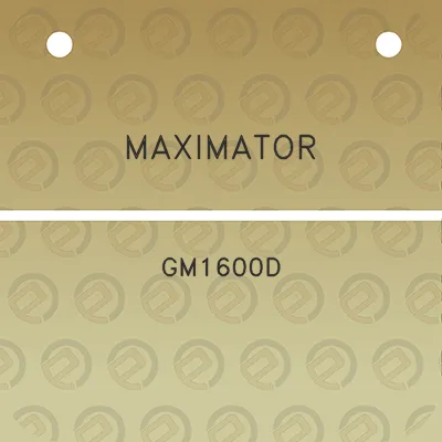 maximator-gm1600d