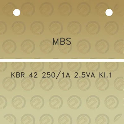 mbs-kbr-42-2501a-25va-ki1