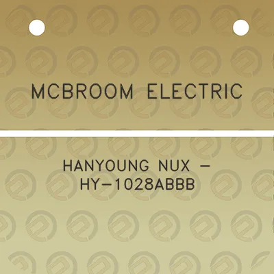 mcbroom-electric-hanyoung-nux-hy-1028abbb