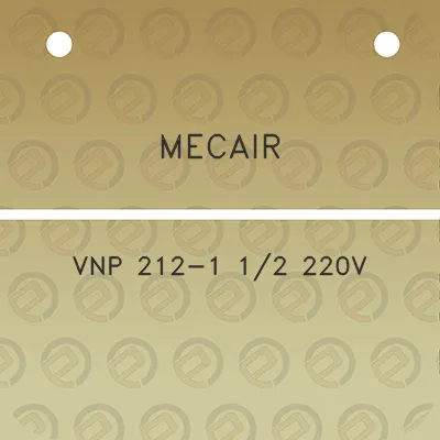 mecair-vnp-212-1-12-220v