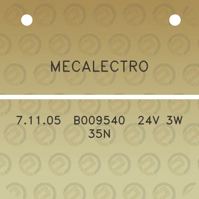 mecalectro-71105-b009540-24v-3w-35n