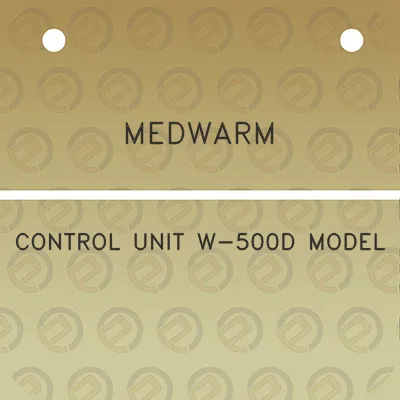 medwarm-control-unit-w-500d-model